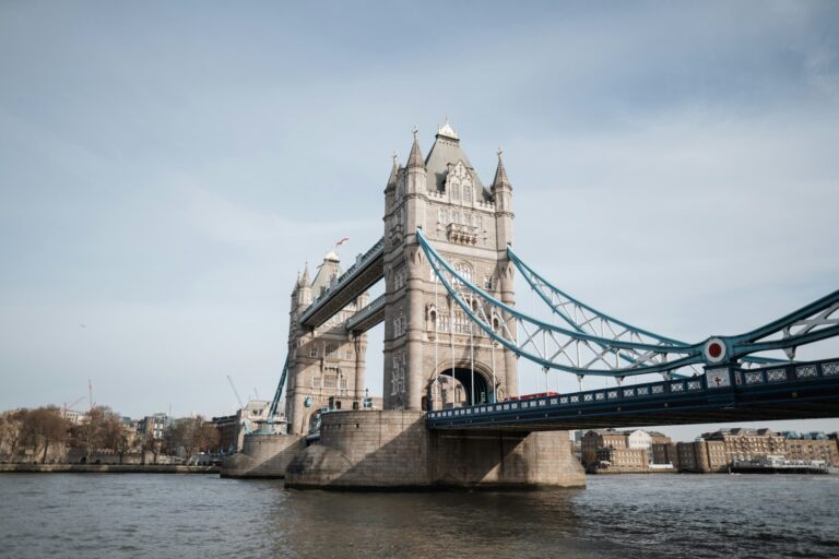 Tower Bridge on River Thames, London