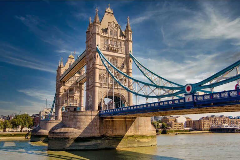 Tower Bridge on River Thames, London